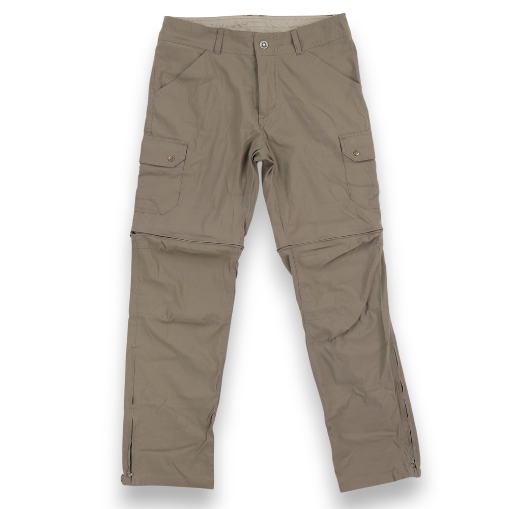 Kuhl Renegade Cargo Convertible Stealth Pant Mens 32x31 Tan Hiking Nylon 5138
